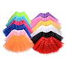 Stock Solid Color Plain 3 Layers Girl Kids Star Tutu Skirts Dress for Party Performance