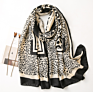 Leopard Scarf with Yellow Edge Women's Accessories