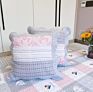 Pastoral Cotton Pillowcase Quilted Sofa Pillow without Filling Office Living Room Bedside Cotton Pillow Cover