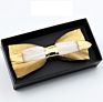 Fathers Day Novelty Weeding Feather Bow Tie Box Natural Material Neckwear Handmade Bow Ties