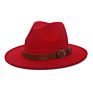 Fedora Hat Ladies Cross-Border Warm Woolen Fedora Hat for Men and Women Woolen Horse Hats