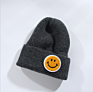 Hf Candy Color Smiley Face Label Warm Knitted Hat