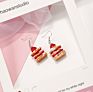 Creative Cute Simulation Fruits Dangle Drop Earrings Sets Statement Handmade Lemon Strawberry Hoop Earrings for Women Girls Jewe