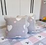 Pastoral Cotton Pillowcase Quilted Sofa Pillow without Filling Office Living Room Bedside Cotton Pillow Cover