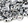100Pcs A-Z Full Rhinestones Slide Alphabet Letters Charms for Diy Wristbands Bracelets Keychains Jewelry Making