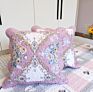 Pastoral Cotton Pillowcase Quilted Sofa Pillow without Filling Office Living Room Bedside Cotton Pillow Cover