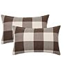 Black and White Farmhouse Decorative Square Checkers Throw Pillow Covers 18X18 Inches Buffalo Check Plaid Cushion Cover