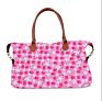 E291 Women Travel Canvas Buffalo Monogrammed Large Capacity Handbag Overnight Plaid Weekender Bags