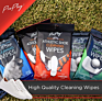 15 Individually Wrapped Athletic Shoe Cleaning Wipes Removes Dirt Convenient Resealable Pack