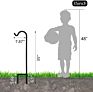 4Pack Shepherd Hook 35 Inch Solid Metal Garden Pole with Hook for Hanging String Lights Mason Jars Christmas Decoration Black