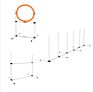 Dog Outdoor Training Equipment High Jump,Hoop and Pole Three Piece Dog Tunnel Pet Training Kit Hoop Agility Equipment