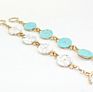 Pj-C163 Loose Stone Original Gemstone Bracelet, Turquoise Howlite Bracelet December Birthstone Bracelet