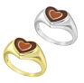 Stainless Steel Double Heart Enamel Rings 18K Gold Plated Love Colorful Double Color Rings for Women Christmas Jewelry