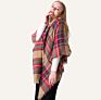 Women's Fall Scarf Classic Tassel Plaid Scarf Warm Soft Chunky Large Blanket Wrap Shawl Scarves