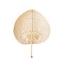 Z846 Traditional Chinese Craft Wedding Gifts Peach Wicker Natural Color Palm Fans Handmade Palm Leaves Hand Fan