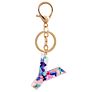 Direct Real Flower Resin Accessory Colorful Girl Alphabet Acrylic 26 Letters Resin Keychain