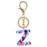 Direct Real Flower Resin Accessory Colorful Girl Alphabet Acrylic 26 Letters Resin Keychain