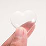 20Mm 25Mm round Heart Jewelry Finding Flat Back Transparent Clear Glass Cabochon Cameo for Diy Jewelry Making