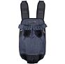 Adjustable and Legs Out Pet Backpack Carrier Denim Front Pack Kangaroo Pouch Dog Carrier