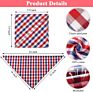 Adjustable Pet Washable Triangle Plaid Pet Bandanas Dog Scarf Bandana