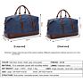 Blank Vintage Cotton Large Personalized Weekend Overnight Men Travel Duffle Canvas Duffel Bag