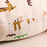 Home Decoration Design Printing round Linen Seat Cushion Office Sofa Cartoon Pillow