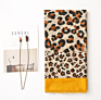 Leopard Scarf with Yellow Edge Women's Accessories