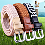 Simple Twist Woven Women's Decorative Thin Belt Dress Pin Buckle Knot Belt