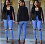 Dropshipping Womens Cape Blazer Split Open Front Cloak Jacket Workwear Blazers Women Coats Coats for Ladies