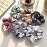 Fabric Linen Plaid Designer Hair Scrunchies Famous Brands Hair Ties Sets Elastic Hair Bands Accessories for Women Girls