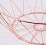 Fruit Basket Creative Geometry Countertop Iron Gold Plated Rose Vegetable Mesh Metal Bowl Kitchen Storage Wire Fruit Basket