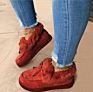 Warm Designer Ladies Outdoor Fluffy Women Shoes Faux Fur Moccasins for Ladies