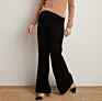 100 Pure Cashmere Rib Knitted Womens Loose Wide Leg Pants