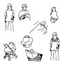 Foldable Design European Baby Stroller Baby Car Seat Cover