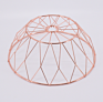 Fruit Basket Creative Geometry Countertop Iron Gold Plated Rose Vegetable Mesh Metal Bowl Kitchen Storage Wire Fruit Basket