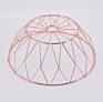 Fruit Basket Creative Geometry Countertop Iron Gold Plated Rose Vegetable Mesh Metal Bowl Kitchen Storage Wire Fruit Basket