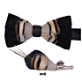 Handmade Mens Natural Feather Bowtie Brooch Set Multiple Designs Bowties Wedding Accessories 0715