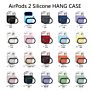 In Stock Soft Silicone Earbuds Earphone Case for Airpods Pro 2 1 Shockproof Cover with Hook Ring for Airpod 3 Protective Case