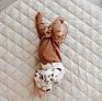 Round Cotton French Linen Soft Quilting Baby Play Mat Gym Mat for Kids