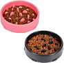 round Plastic Pet Slow Feeder Bowl Health Cat Dog Bowl Slow Food