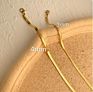 Gold Herringbone chain Snake Chain Necklace