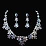 Wedding Bridal Jewelry Set Tiaras Ultra- Shiny Crystal Crown Necklace Earring Bride Headdress Hair Accessory Hair Jewelry Set