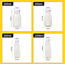 Beverage Glass Bottle Design Milk Bottle 200Ml 250Ml 500Ml 1000Ml Fresh Milk Bottle Glass with Lid