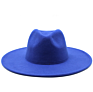 Fall Luxury Fashionable Unisex 9.5Cm Big Wide Flat Brim Hat Women Wooly Felt Fedora Hats for Party Outdoor Activity Festival