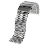 Luxury Milanese Shark Mesh Silver Bracelet Stainless Steel Apple Watch Band Strap