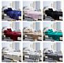 Luxury Satin Four-Piece Set Pure Cotton Simple Embroidery Bed Sheet Quilt Cover Bedding