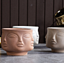 Nordic Style Potted Face Ceramic Flowerpot Creative Home Multi Meat Basin Decoration Storage Tank