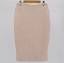 Office Lady Women Solid Suede Wear Package Hip Midi Pencil Knitting Skirt