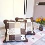 Pastoral Cotton Pillowcase Quilted Sofa Pillow without Filling Office Living Room Bedside Cotton Pillow Cover