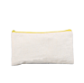 Printed Rose Gold Cosmetic Bag Cotton Canvas Zipper Pouch Plain Zipper White Small Makeup Bag